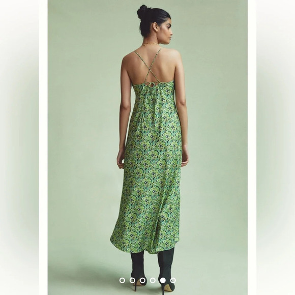 Favorite Daughter The Envy Slip Dress Green Floral Size M, L - Picture 12 of 15
